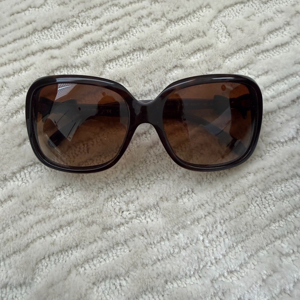 Chanel brown sunglasses with bow detail